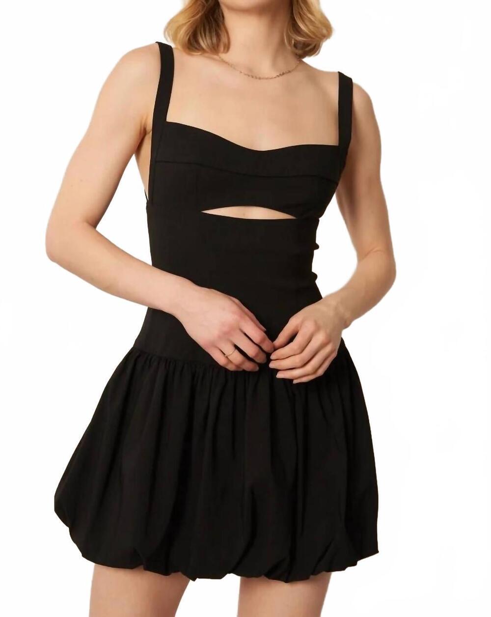 NEW EN CREME the zella bubble dress in black